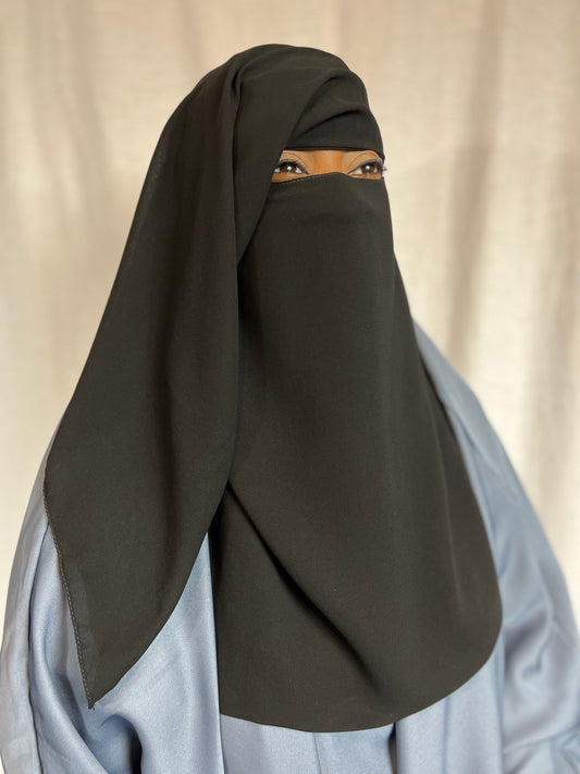 Black Niqabs| Two Layers