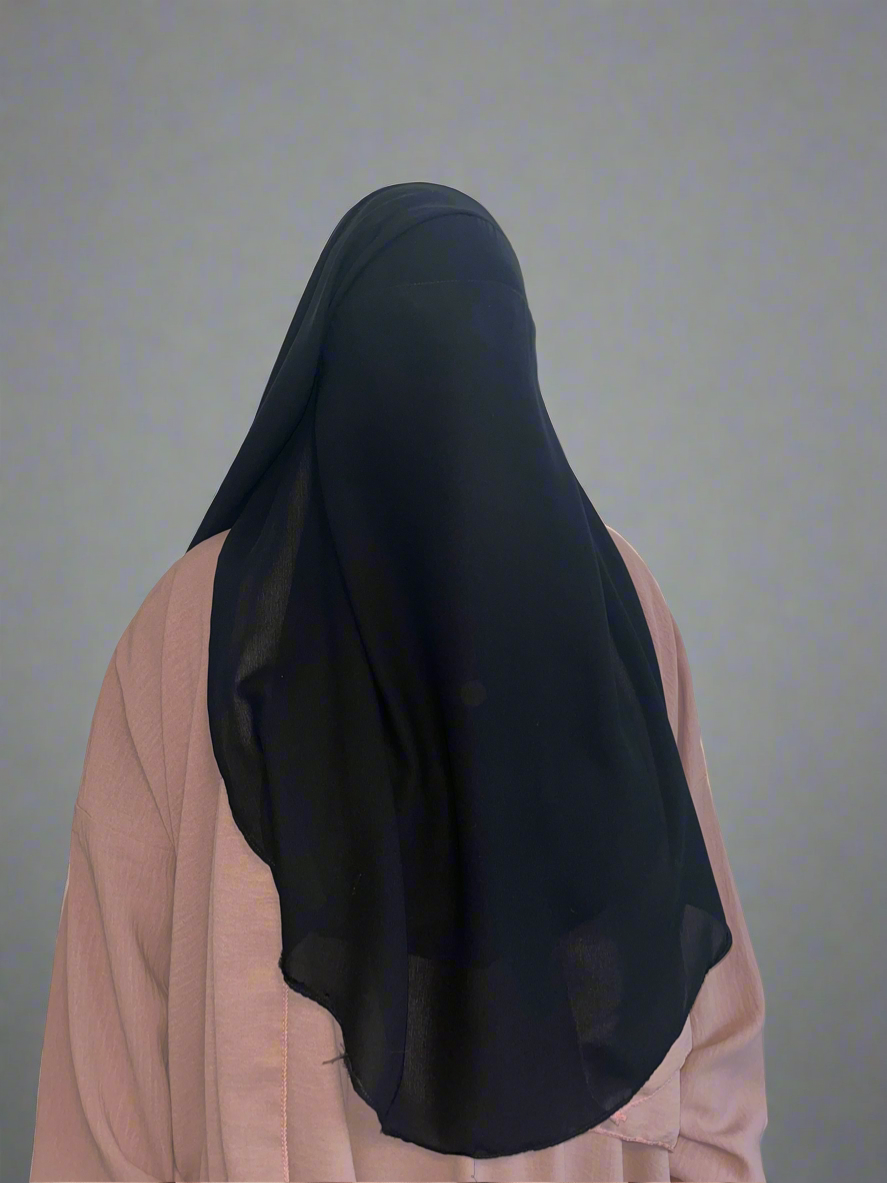 Three Layered Niqab| Round Edge